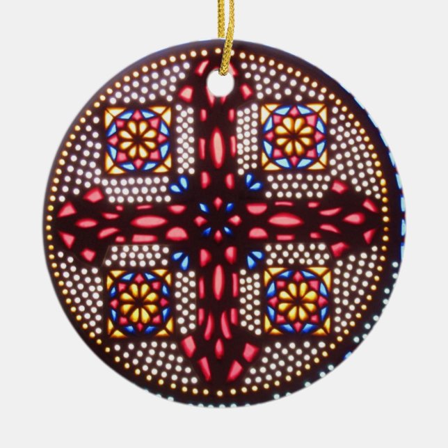 KOPTISCHES KREUZ KERAMIKORNAMENT (Vorne)