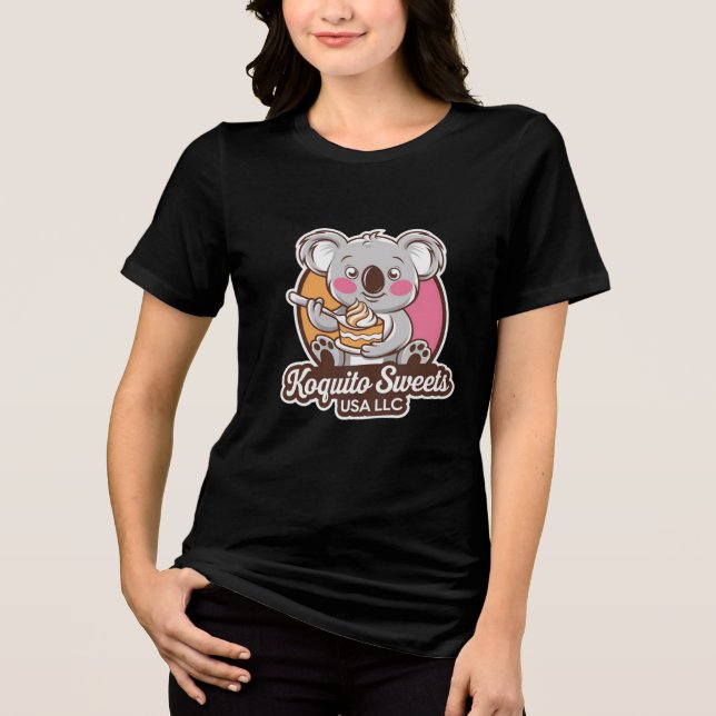 Koquito Süßigkeiten USA LLC - Niedliche Koala Leck Tri-Blend Shirt (Vorderseite)