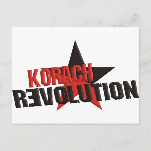 Korach-Revolution Postkarte (Vorderseite)