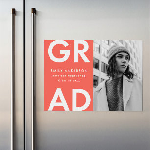 Koralle Bold Grad Foto Abschluss Ankündigung