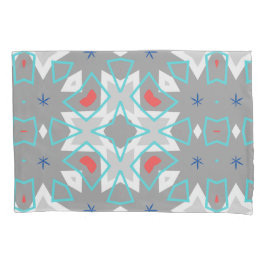 Koralle Grau Mandala-Muster | Geometrisch Floral B Kissenbezug