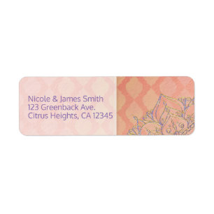 Koralle Lavendel Gold Marokkanischer Glam Indische