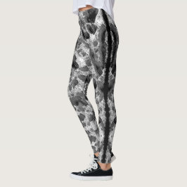 Koralle mit schwarz-weiß leggings