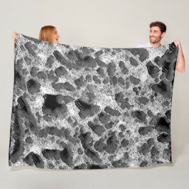 Koralle mit schwarz-weiß rundem Kissen Fleecedecke