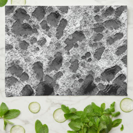 Koralle mit schwarz-weiß rundem Kissen Geschirrtuch