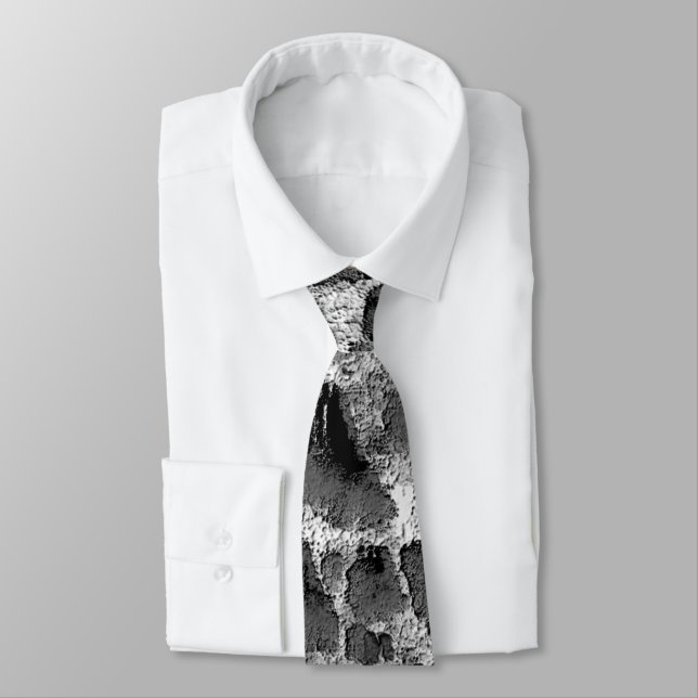 Koralle mit schwarz-weiß rundem Kissen Krawatte (Gebunden)