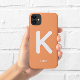 Koralle Orange Monogramm Handyhülle Case-Mate iPhone Hülle