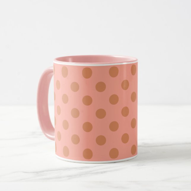 Koralle Retro Tasse (Vorderseite Links)