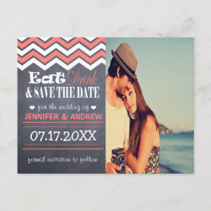 Koralle Save the Date Zickzack