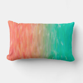 Koralle u. Türkis Ombre Watercolor-aquamarine Lendenkissen