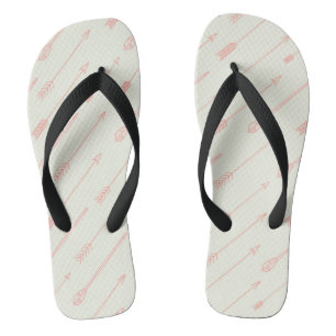 Koralle umrissenes Pfeil-Muster Flip Flops