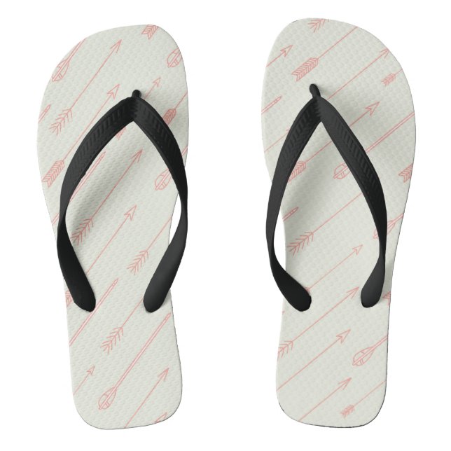 Koralle umrissenes Pfeil-Muster Flip Flops (Fußbett)