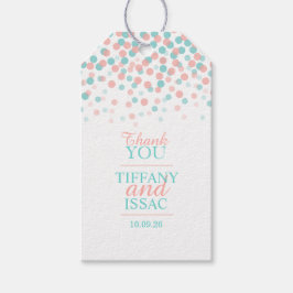 Koralle und aquamarin danke Ihnen maßgeschneiderte Geschenkanhänger