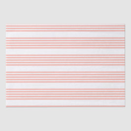 Koralle und weiße fünf Streifen Muster Seidenpapier