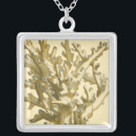 Korallen am Meer Versilberte Kette<br><div class="desc">Holen Sie sich dieses moderne Kunstwerk heute mit cremefarbenem Hintergrund. Dieses Kunstwerk enthält eine Silhouette,  eine durchsichtige Koralle,  die sehr scharf und lebendig ist. Es ist ein zeitgenössisches Kunstwerk,  das sich perfekt für jedes nautische Thema eignet,  für das man sich entscheiden möchte.</div>