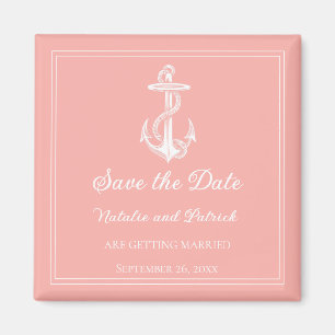 Korallen Anker Save the Date Magnet