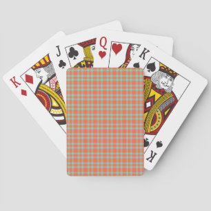 Korallen-Aquamarin-Karomuster Spielkarten