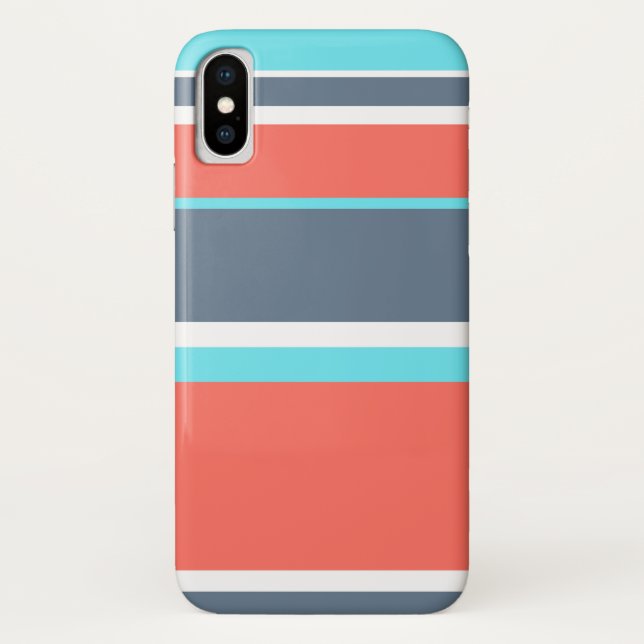 Korallen, blau und grau Case-Mate iPhone hülle (Rückseite)