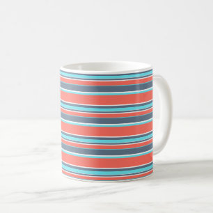 Korallen, blau und grau kaffeetasse