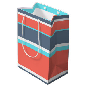 Korallen, blau und grau mittlere geschenktüte