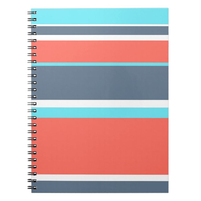Korallen, blau und grau notizblock (Vorderseite)