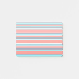 Korallen, blau und grau post-it klebezettel