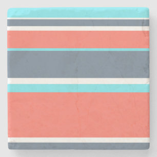 Korallen, blau und grau steinuntersetzer