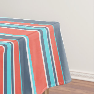 Korallen, blau und grau tischdecke