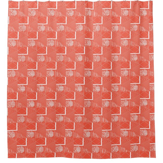 Korallen Chic Modedesign Duschvorhang (Vorderseite)