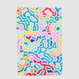 Korallen - glücklich bunt golfhandtuch