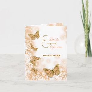 Korallen-Gold-Hochzeit-Verlobungs-Jubiläum Karte