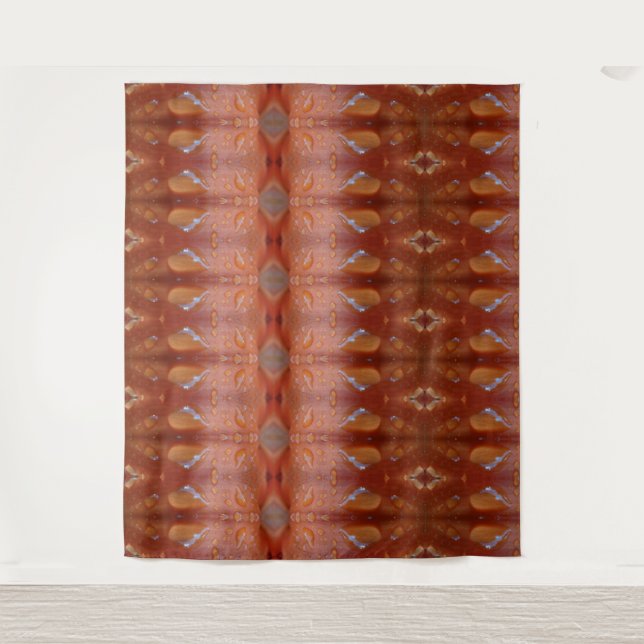 Korallen Ikat 4 Wandteppich (Vorderseite)