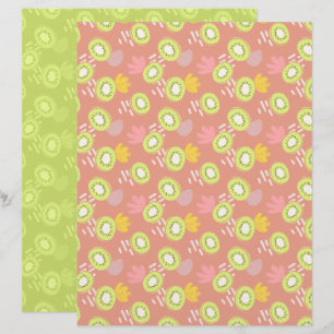 Korallen-Kiwi-Schreibpapier