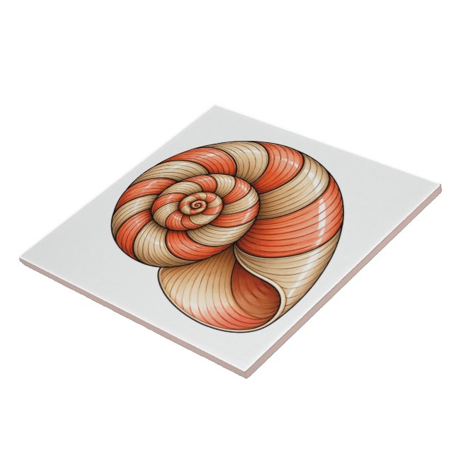 Korallen-Nautilus Fliese (Seite)