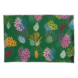 Korallen & Pflanze im Meer: Unterwassermuster Kissenbezug