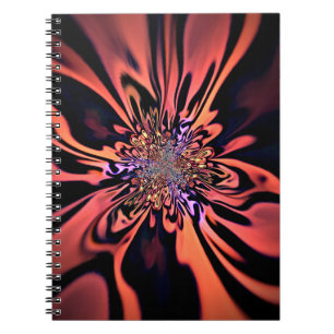 Korallen-Plasma-Ausbruch-Fraktal-Kunst Notizblock