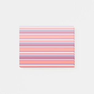 Korallen, rote und violette Streifen Post-it Klebezettel