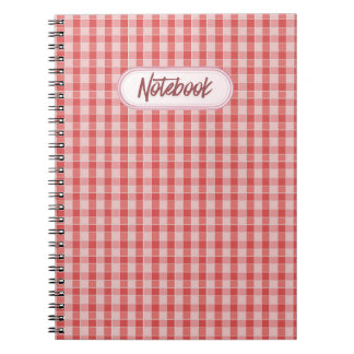 Korallen-Schachbrett-Notizbuch Soft Pink Geometris Notizblock