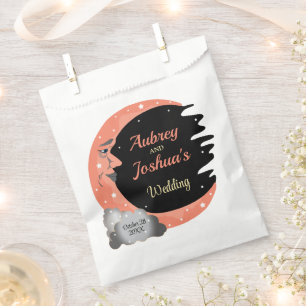 Korallen über der Mondhochzeit Personalisiert Geschenktütchen