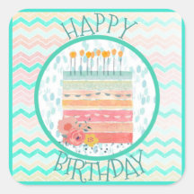 Korallen und Aquamarin Cake Happy Geburtstag Party