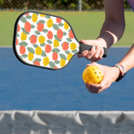 Korallen- und Gold-Blume Pickleball Schläger