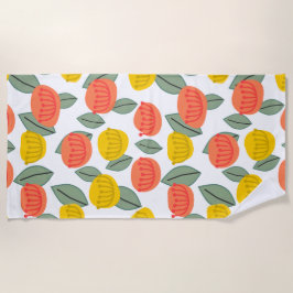 Korallen- und Gold-Blume Strandtuch