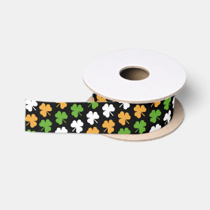 Korallen und Grau-Chrysanthemen Blumenmuster Satinband