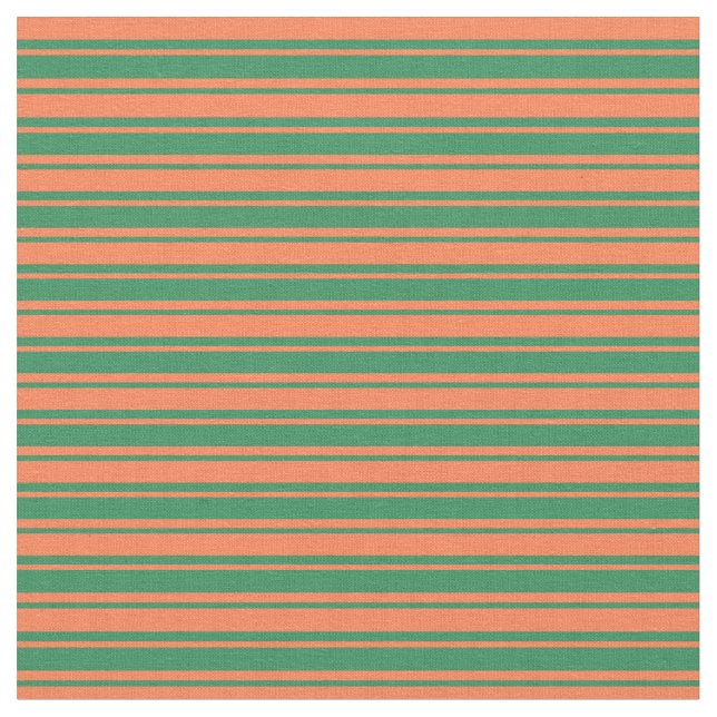 Korallen- und Meeresgrün-Muster Stoff (Nahaufnahme)