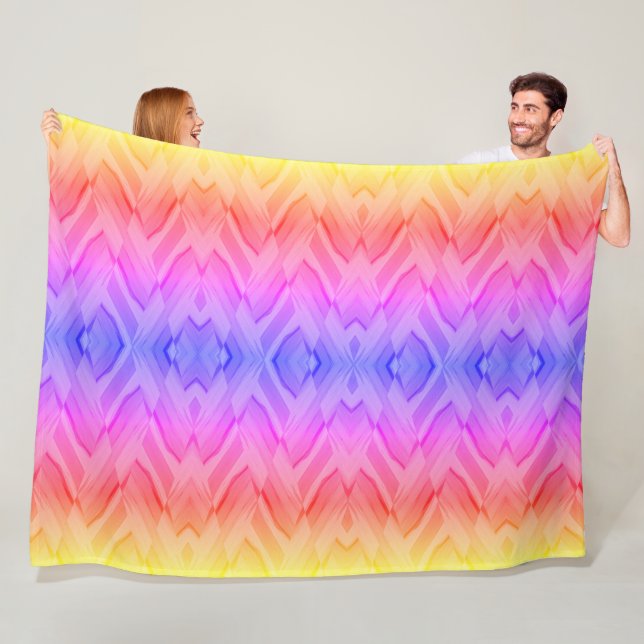 Korallen- und rosafarbene Marmormuster Fleecedecke (Beispiel)