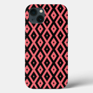 Korallen und schwarze Diamantmuster Case-Mate iPho iPhone Hülle