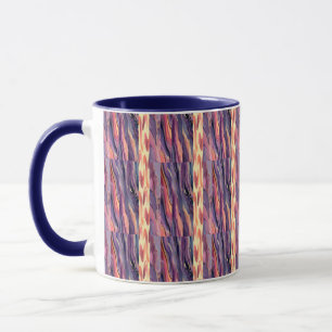 Korallen- und Violettmuster Tasse