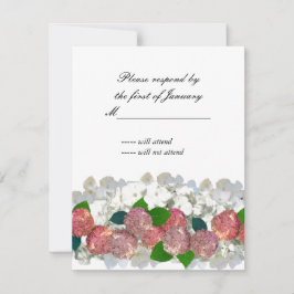 Korallen und Weißer Bouquet von Florals Repcard RSVP Karte