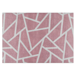 Korallen- und Weißmosaikmuster Schneidebrett