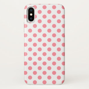 Korallen- und Weißpolka-Punkte Case-Mate iPhone Hülle